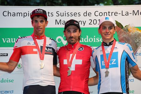 The 2016 Swiss time trial podium