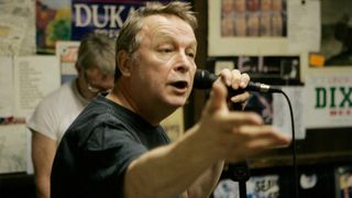 Gary Heffern of pioneering San Diego punk rock band from the late 1970s, and into the 1980s, shown during rehearsal in Chula Vista, California, January 16, 2009.