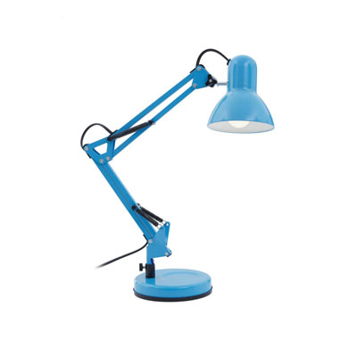 blue adjustable desk lamp