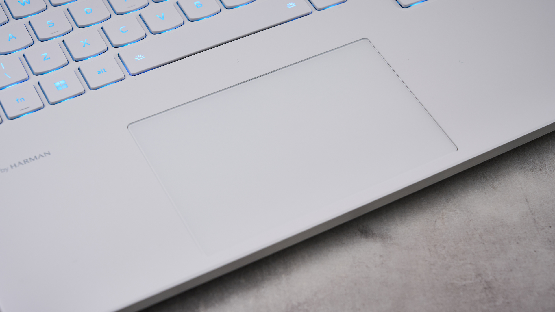 Close-up of touchpad on Lenovo Legion 7i Gen 10