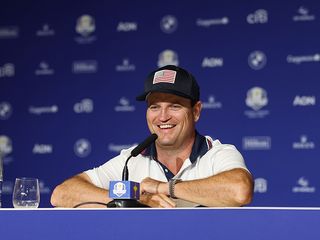 Zach Johnson in a press conference as USA Ryder Cup Captain