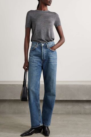 Agolde + Net Sustain '90s Mid-Rise Straight-Leg Organic Jeans 