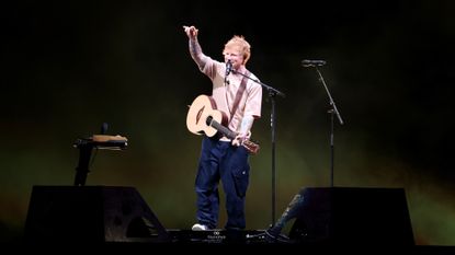 Ed Sheeran performs during iHeartRadio KISS108's Jingle Ball 2025