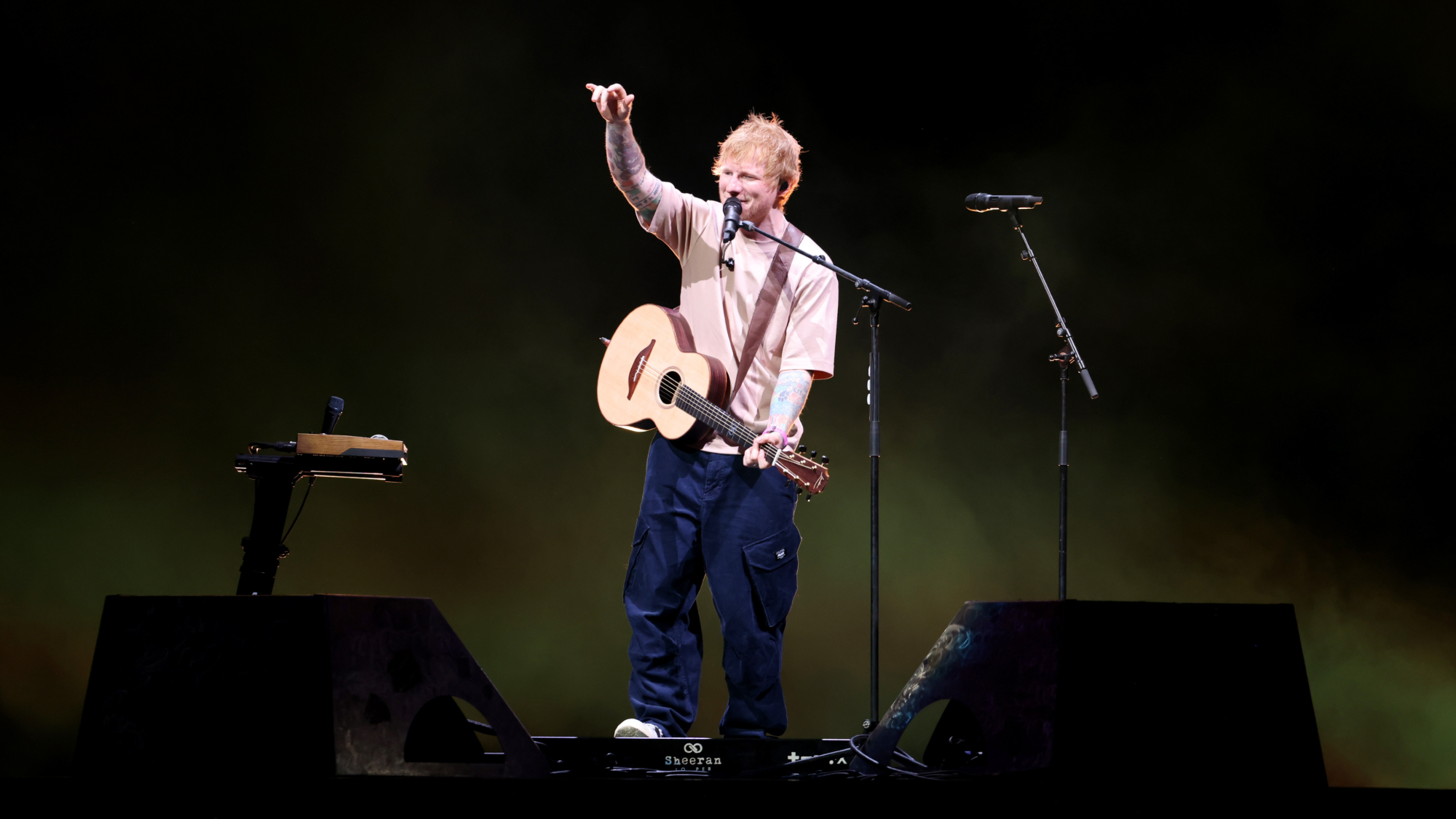 Ed Sheeran performs during iHeartRadio KISS108's Jingle Ball 2025