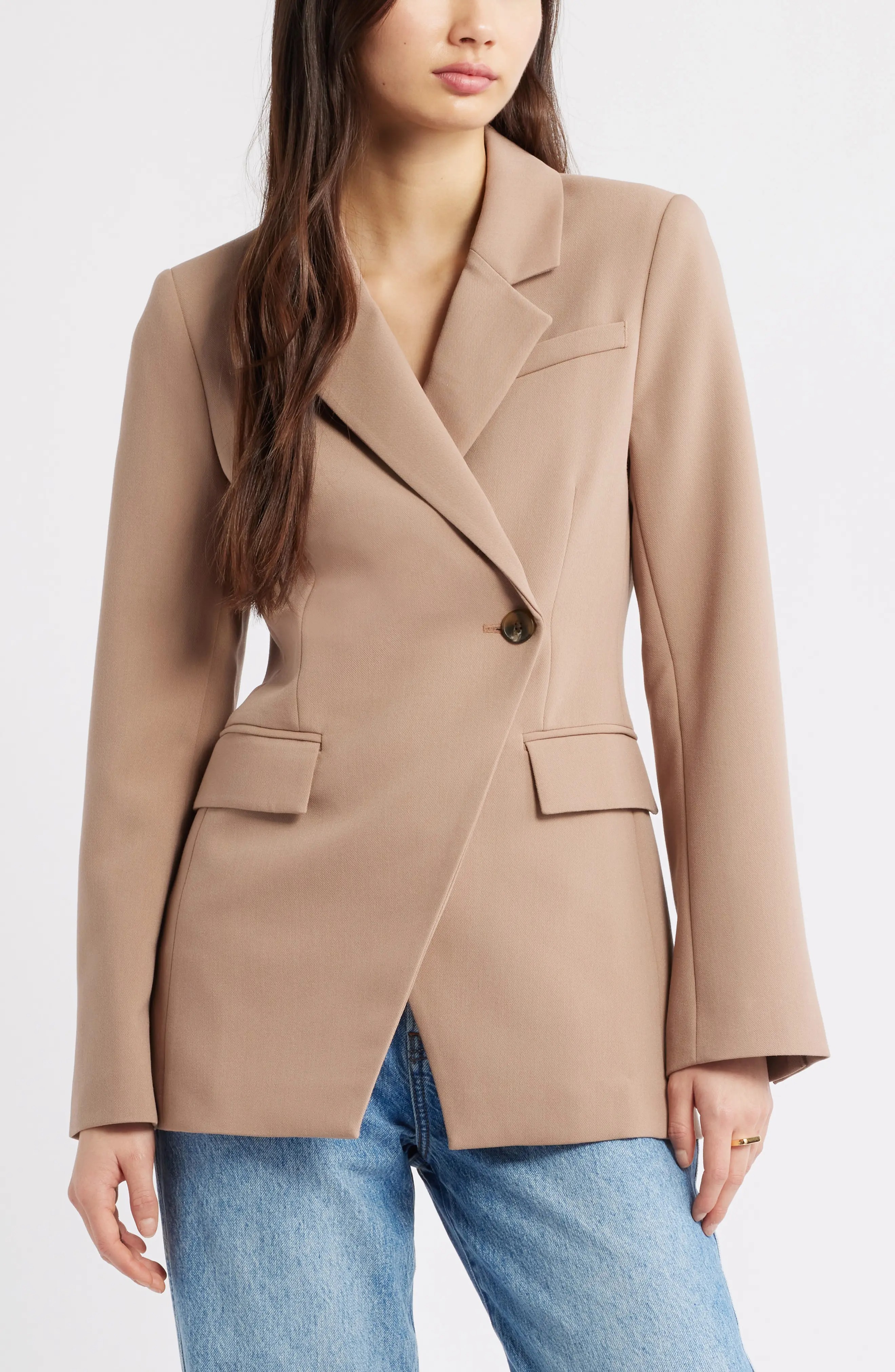 Open Edit, The Icon Asymmetric Fitted Blazer