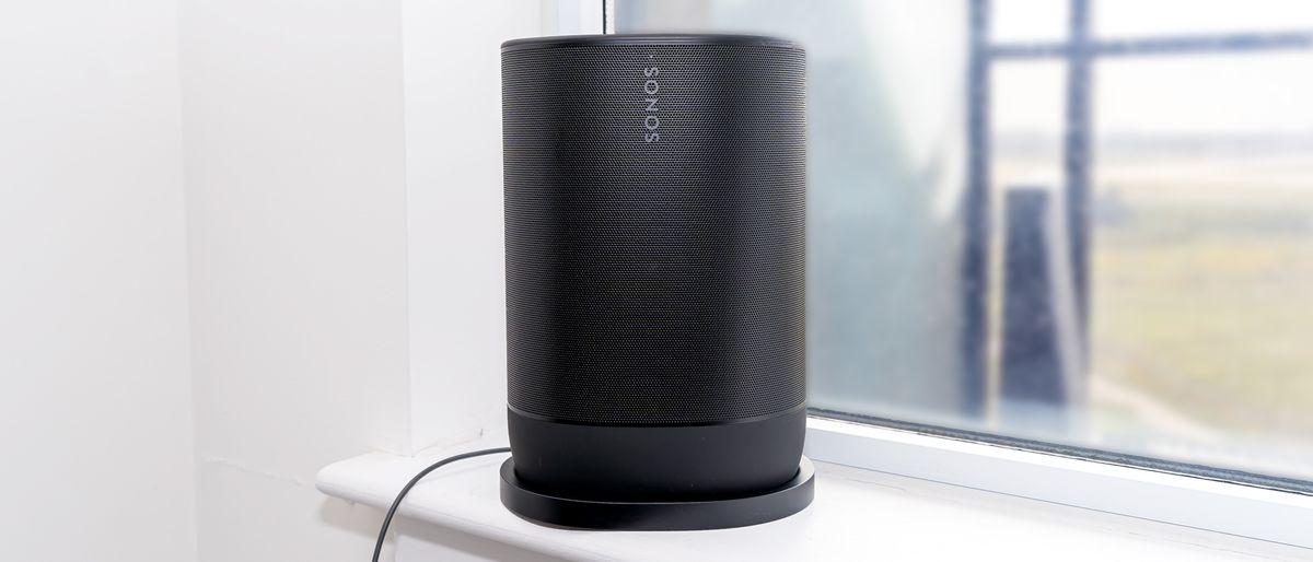 Sonos Move 2 hero image on ledge.