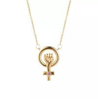 Woman Power Charm Necklace, £102 ($144) | Awe