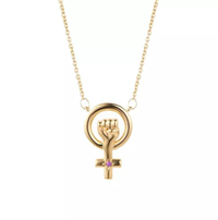 Woman Power Charm Necklace | £102.00&nbsp; ($144)