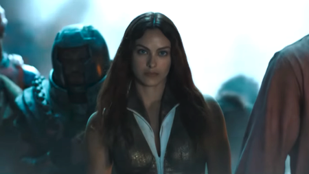 Camila Mendes' Teela walking closeup in Masters of the Universe