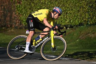 More bad luck hits Wout van Aert in first race back to rule him out of challenging for victory at Ename Samyn Classic