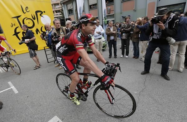 Cadel Evans (BMC) before the start.