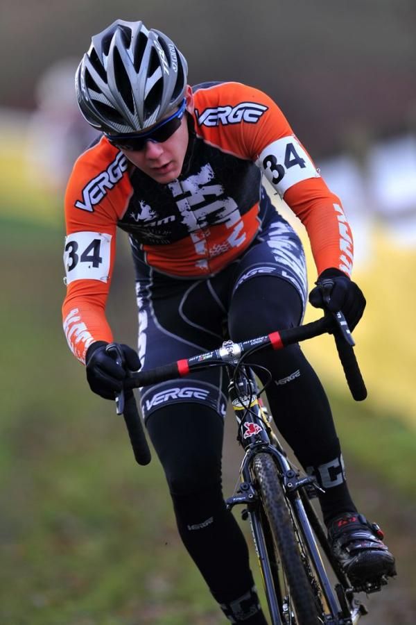 Joseph Schmalz rides on the Sint Niklaas course