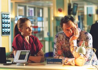 Jac Naylor and Sacha Levy in Holby City. 