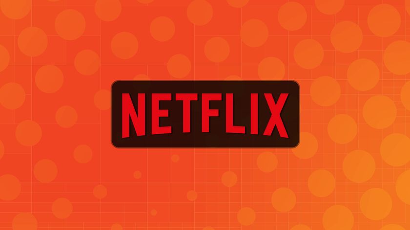 Netflix logo on an orange background