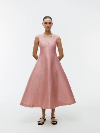 Sculptural Lyocell-Blend Dress - Dusty Pink - Arket Gb