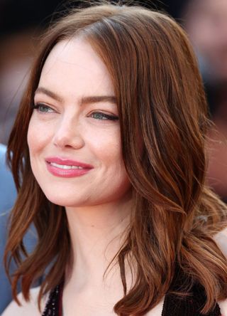 Emma Stone attends the "Kinds Of Kindness" Red Carpet at the 77th annual Cannes Film Festival at Palais des Festivals on May 17, 2024 in Cannes, France