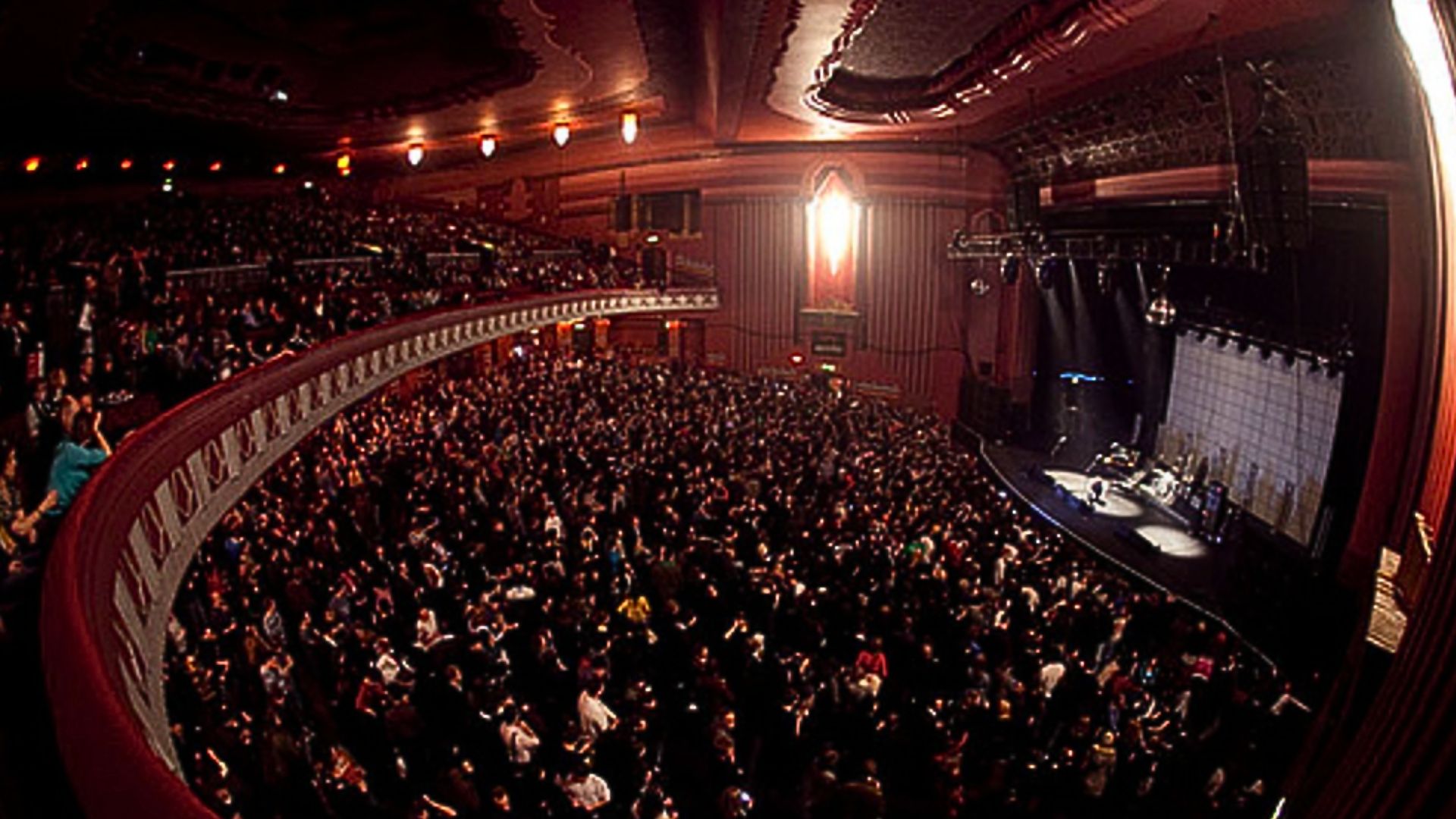 an image of the Eventim Apollo Hammersmith interiors from the top level