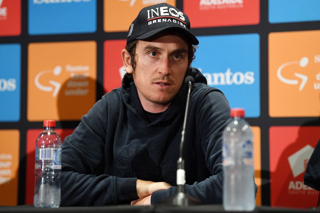 ADELAIDE AUSTRALIA JANUARY 14 Geraint Thomas of The United Kingdom and Team INEOS Grenadiers during the 23rd Santos Tour Down Under 2023 Press Conference TourDownUnder on January 14 2023 in Adelaide Australia Photo by Tim de WaeleGetty Images