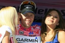 Giro d'Italia leader Ryder Hesjedal (Garmin-Barracuda)