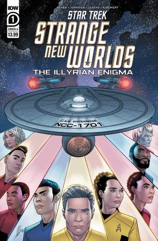 Cover art from "Star Trek: Strange New Worlds" issue #1.