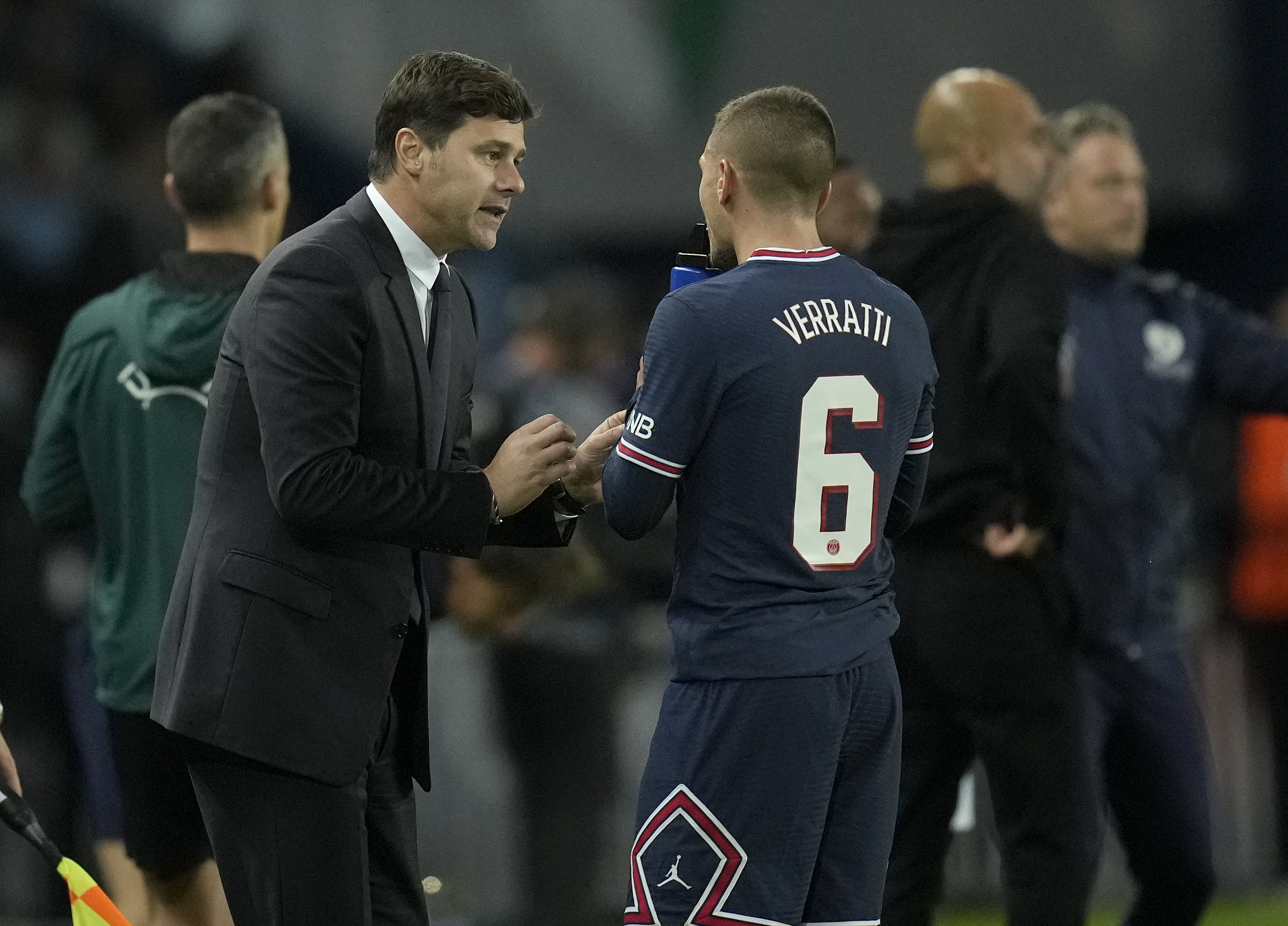 Mauricio Pochettino (left) was impressed by the performance of Messi and the team