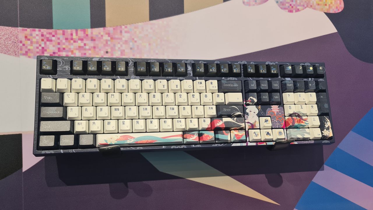 Varmilo mechanical keyboards on display at Computex 2023.