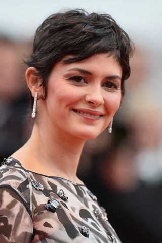 Actress Audrey Tautou is pictured with a textured pixie cut as she attends the Opening ceremony and the "Grace of Monaco" Premiere during the 67th Annual Cannes Film Festival on May 14, 2014 in Cannes, France.