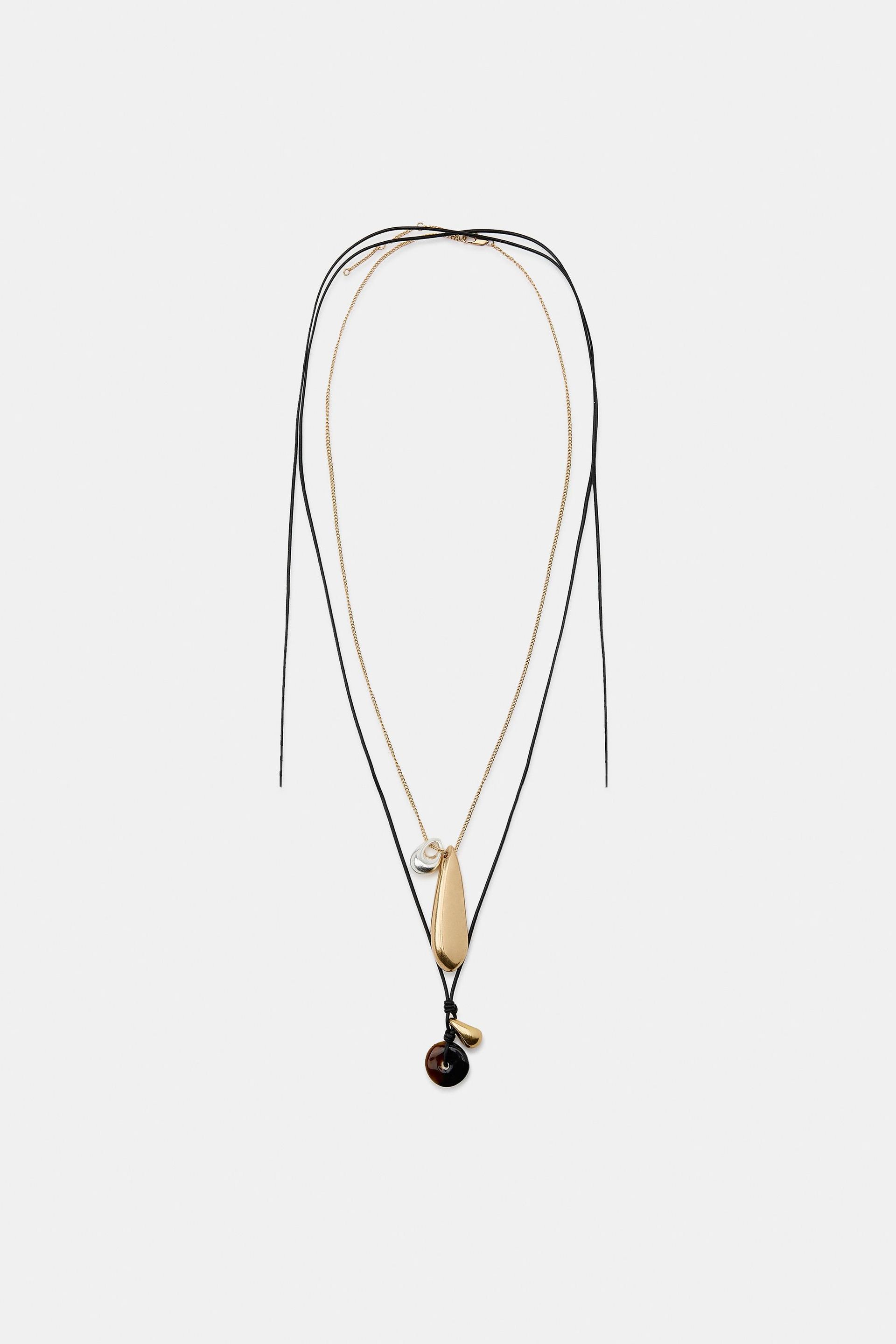 Pack of 2 Teardrop Cord Necklaces