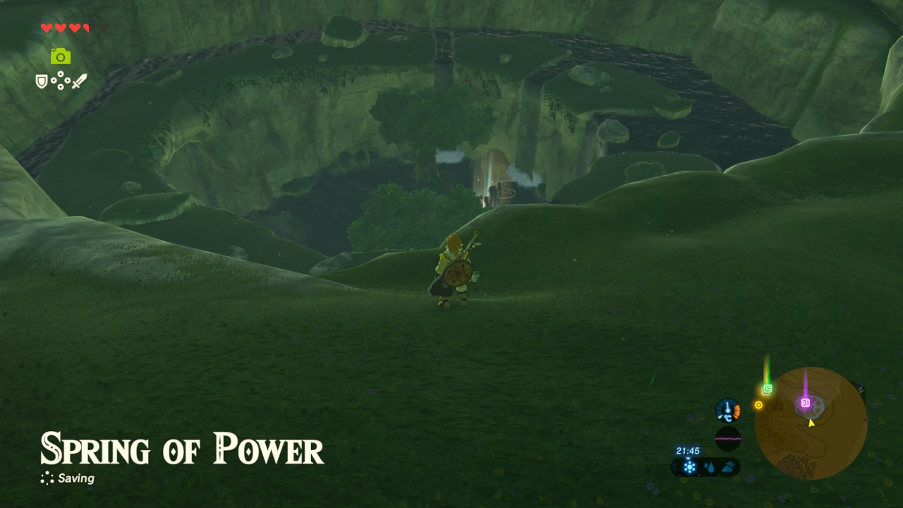 Link at the Source of Power Breath of the Wild Captured Memory Collection Point
