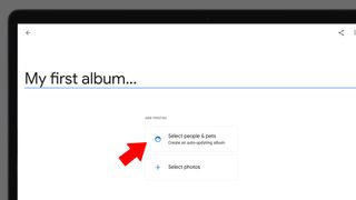 A laptop screen showing the Google Photos albums interface