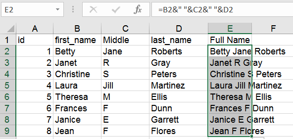 copy across multiple rows