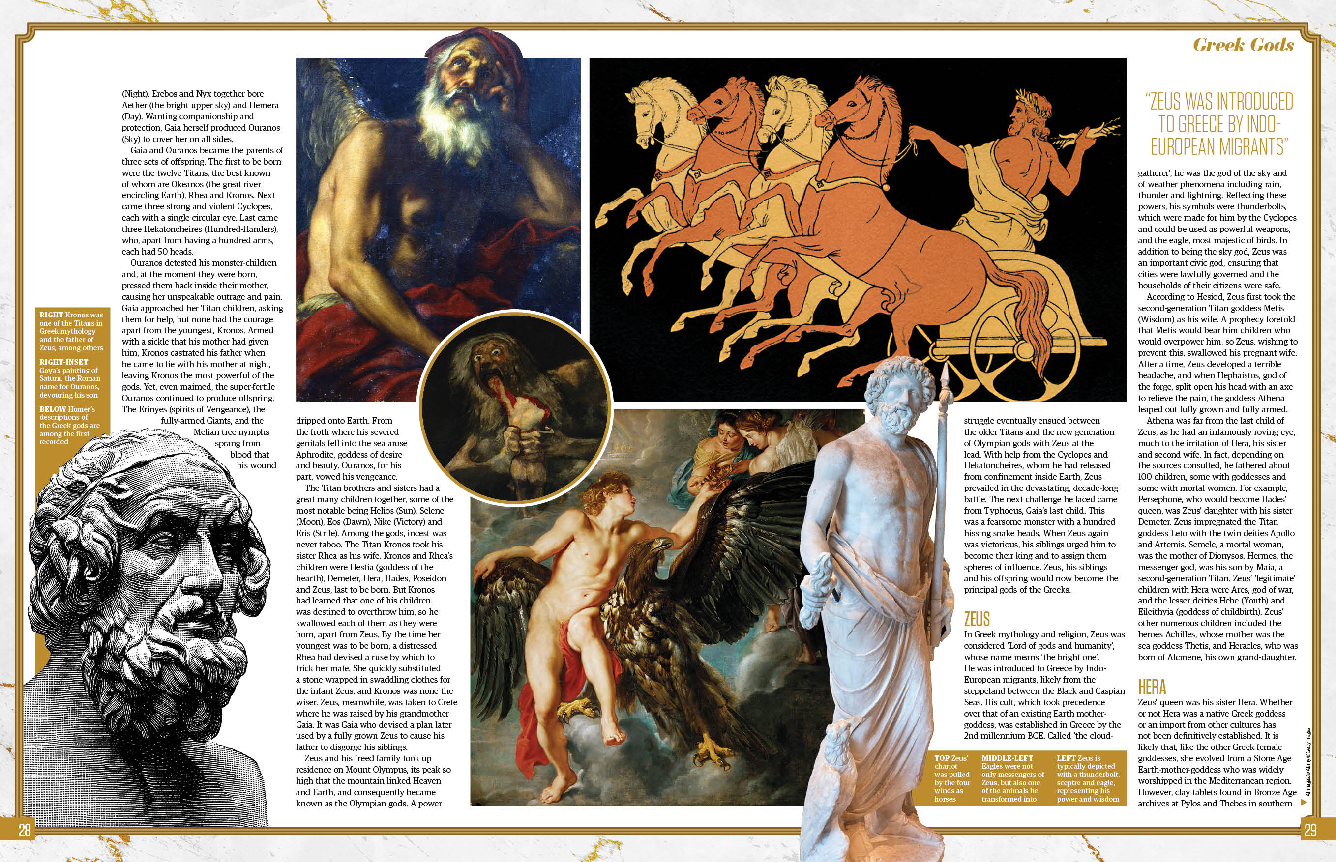 Greek Gods, spread two, All About History 117