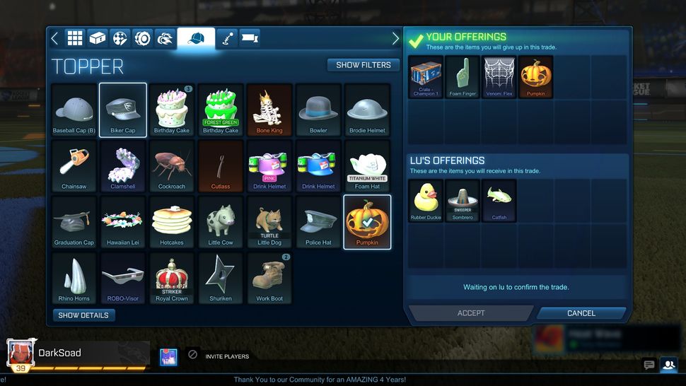 Rocket League trading How to trade in Rocket League PC Gamer