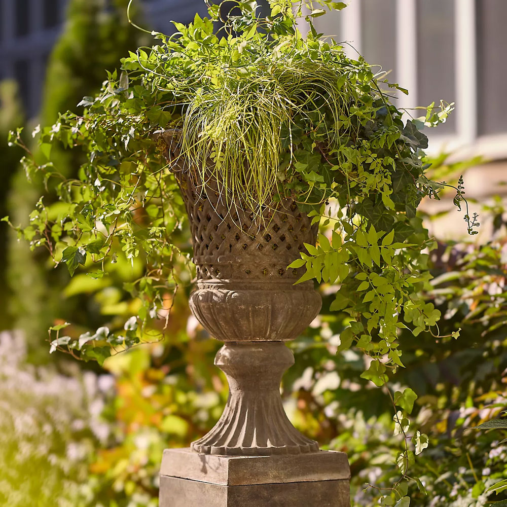 Anthropologie cast iron urn