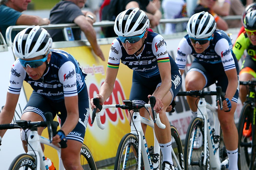 Lizzie Deignan (Trek-Segafredo) races during stage 2 at OVO Energy Women's Tour