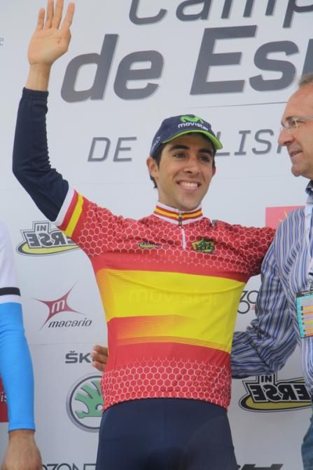 Jonathan Castroviejo (Movistar) in his time trial national champion's jersey