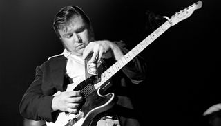Danny Gatton performs onstage with Robert Gordon at The Ritz in New York City on June 4, 1981