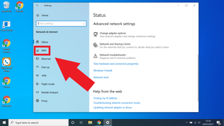 Mapping a network drive in Windows 10 - select Wi-Fi settings