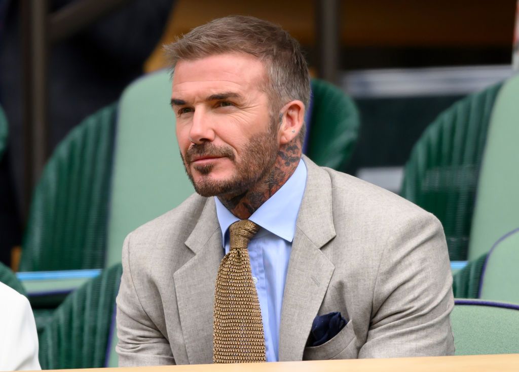  David Beckham attends day one of the Wimbledon Tennis Championships