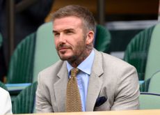  David Beckham attends day one of the Wimbledon Tennis Championships