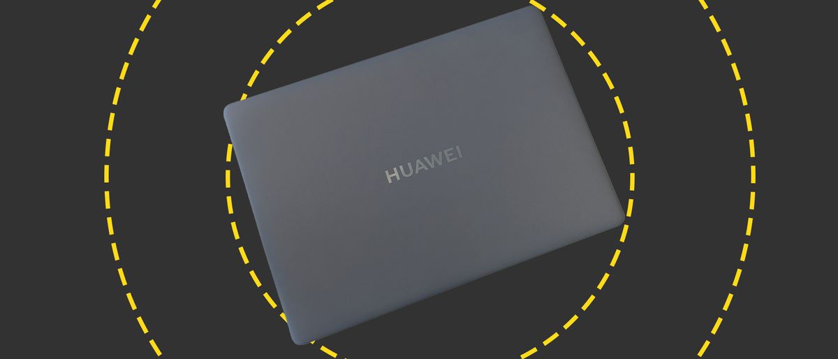 The Huawei MateBook X Pro on the ITPro background