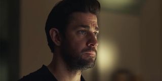 John Krasinski looking concerned in Jack Ryan