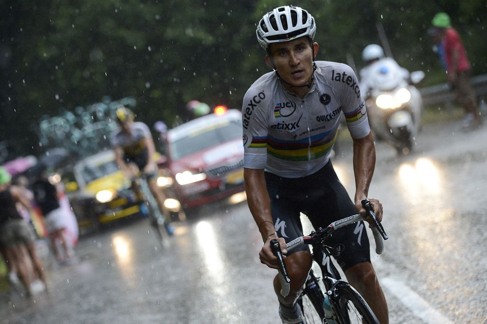 Michal Kwiatkowski rides solo during stage 12.