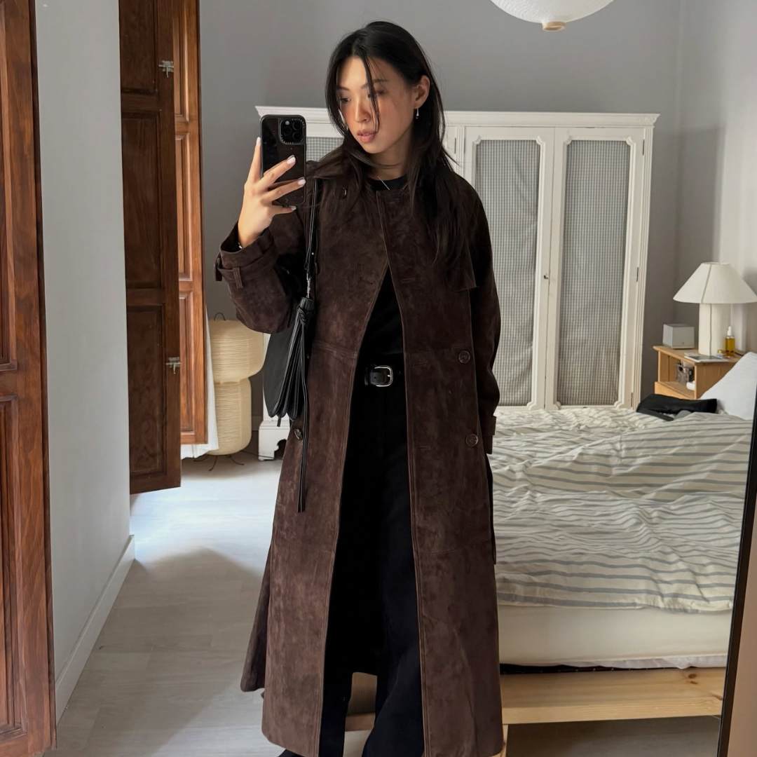 Rise &amp; Fall Suede Trench Coat