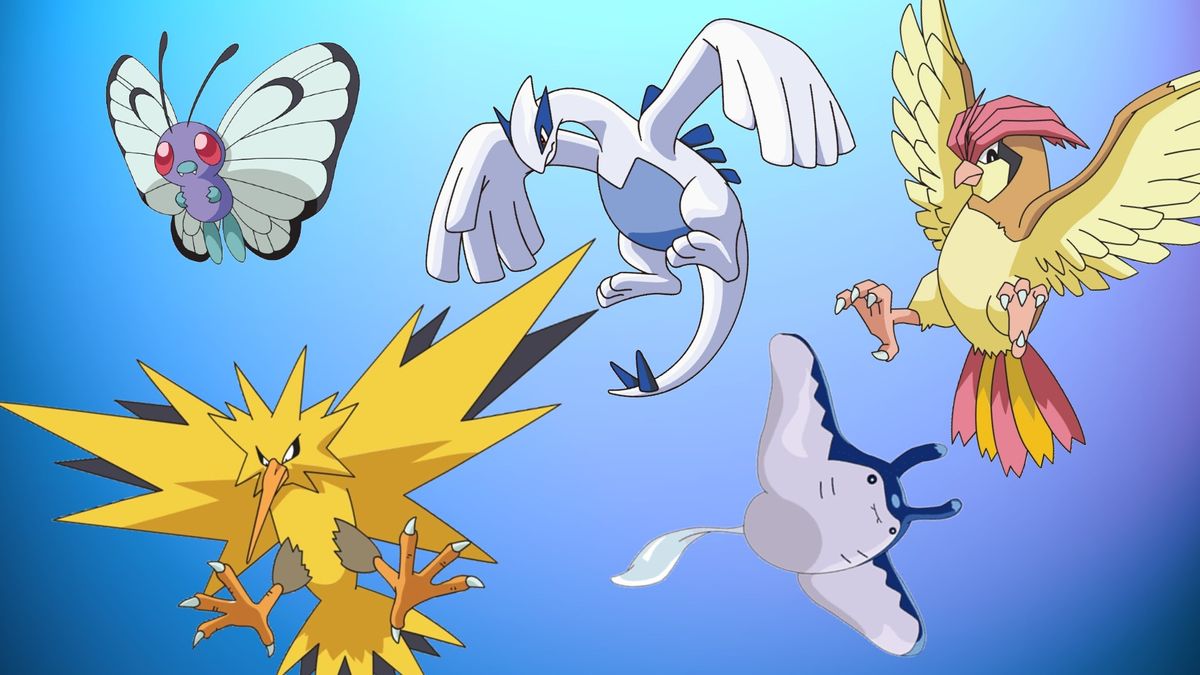 ◓ Pokémon do tipo Voador — Flying type