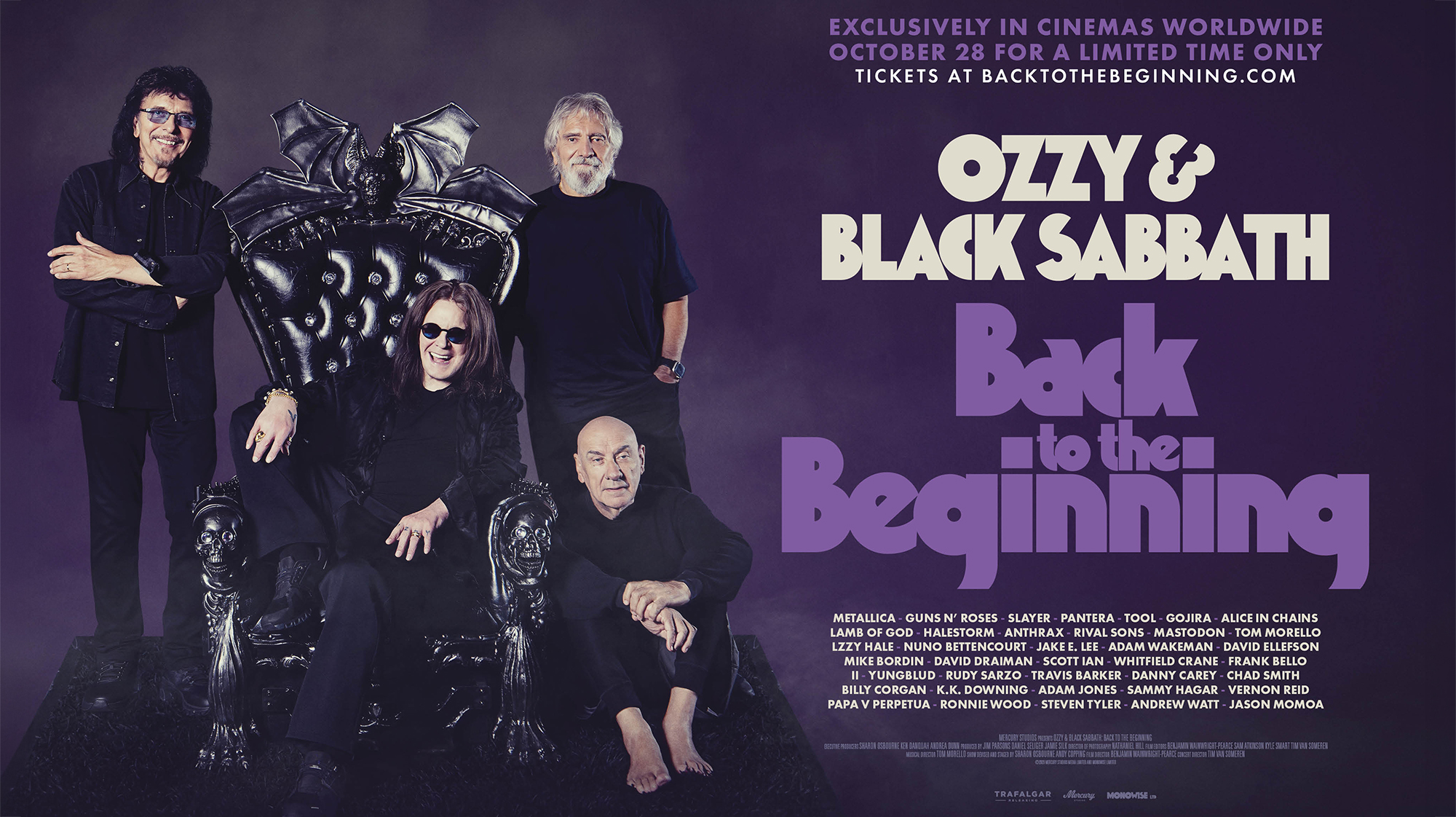 The poster for the movie Ozzy &amp;amp; Black Sabbath: Back to the Beginning