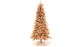 Perfect Holiday 6.5' Pre-Lit Rose Gold Slim Tree