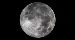 an illustration of a full moon on a black background