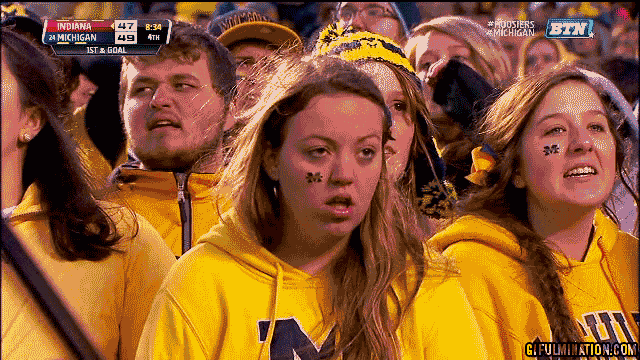 GIF ¦ Women Sports Fans Looking Annoyed