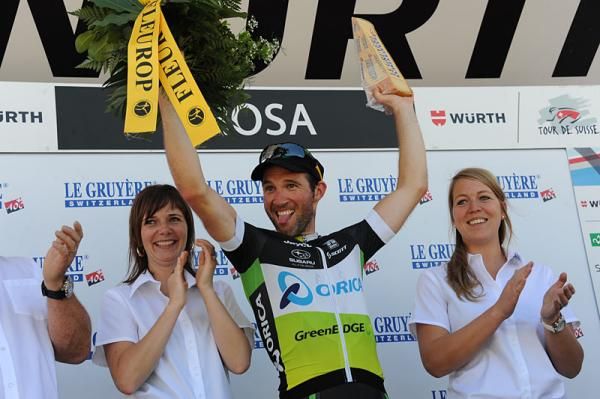 Michael Albasini (Orica-GreenEdge) on the podium